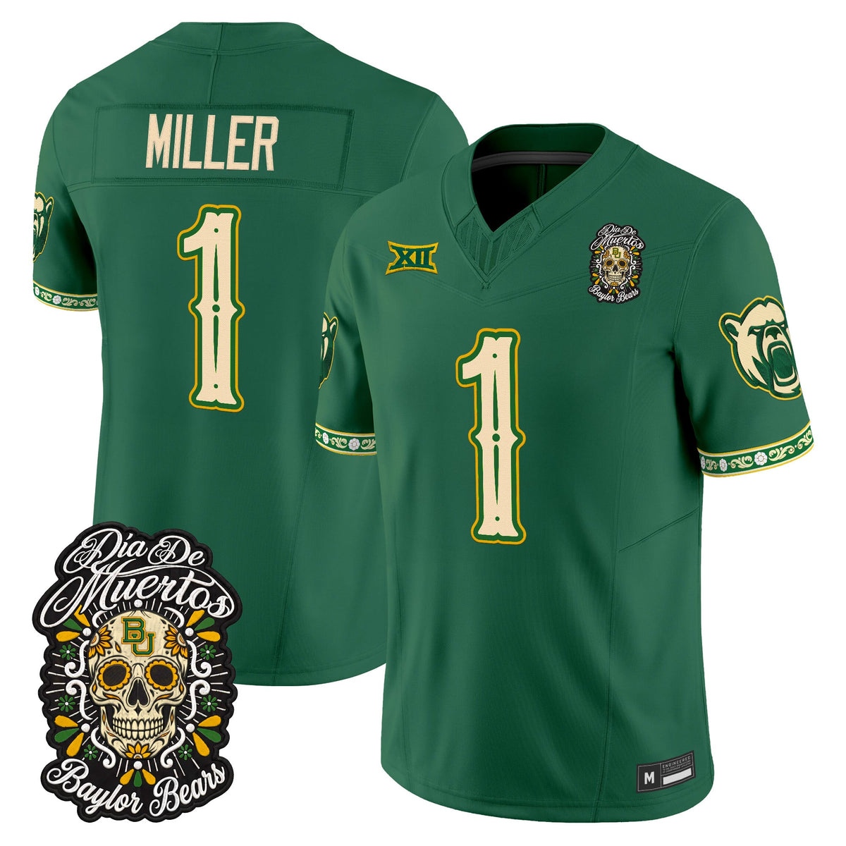 Baylor Bears Día de los Muertos Vapor Limited Jersey - Stitched
