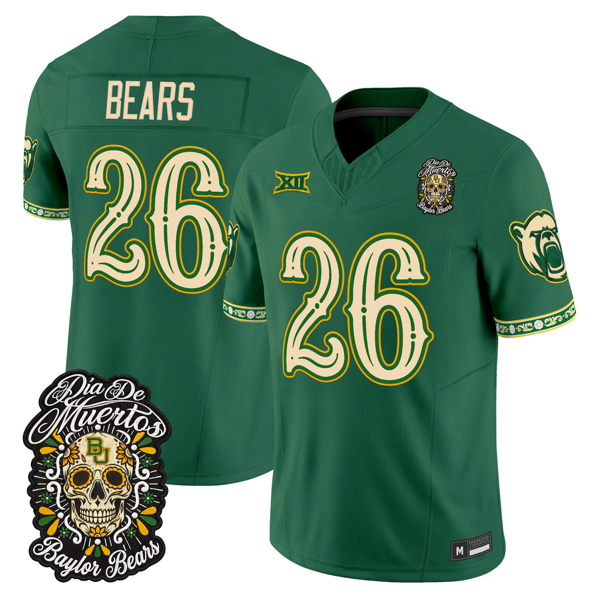 Baylor Bears Día de los Muertos Vapor Limited Jersey - Stitched