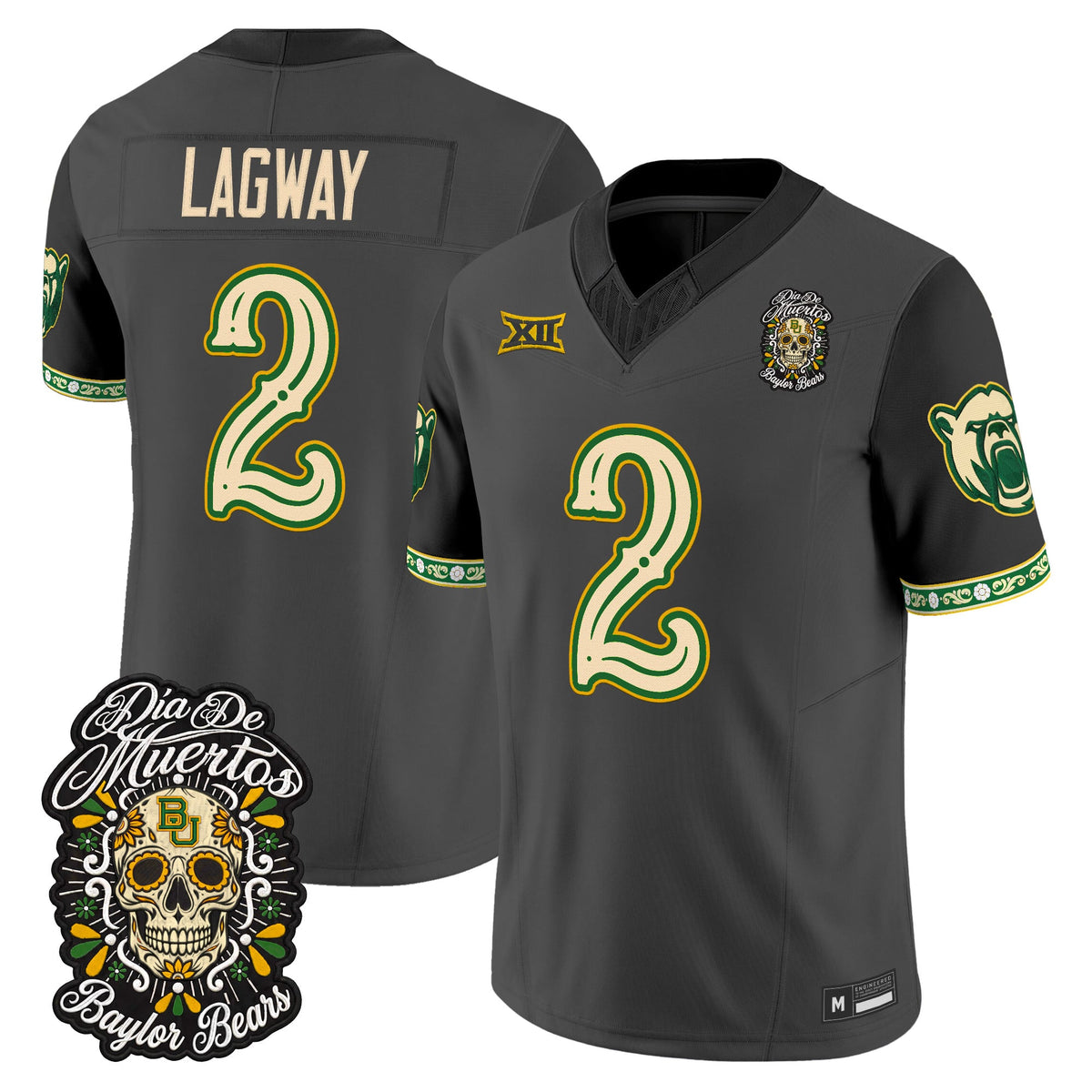 Baylor Bears Día de los Muertos Vapor Limited Jersey - Stitched