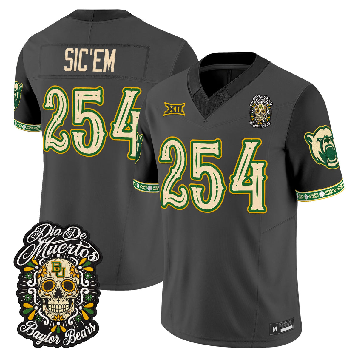 Baylor Bears Día de los Muertos Vapor Limited Jersey - Stitched