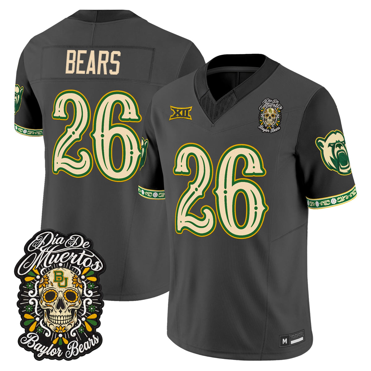Baylor Bears Día de los Muertos Vapor Limited Jersey - Stitched
