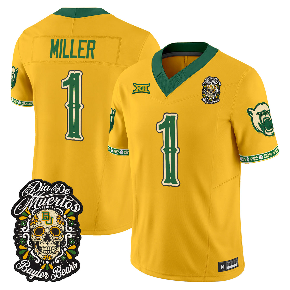 Baylor Bears Día de los Muertos Vapor Limited Jersey - Stitched