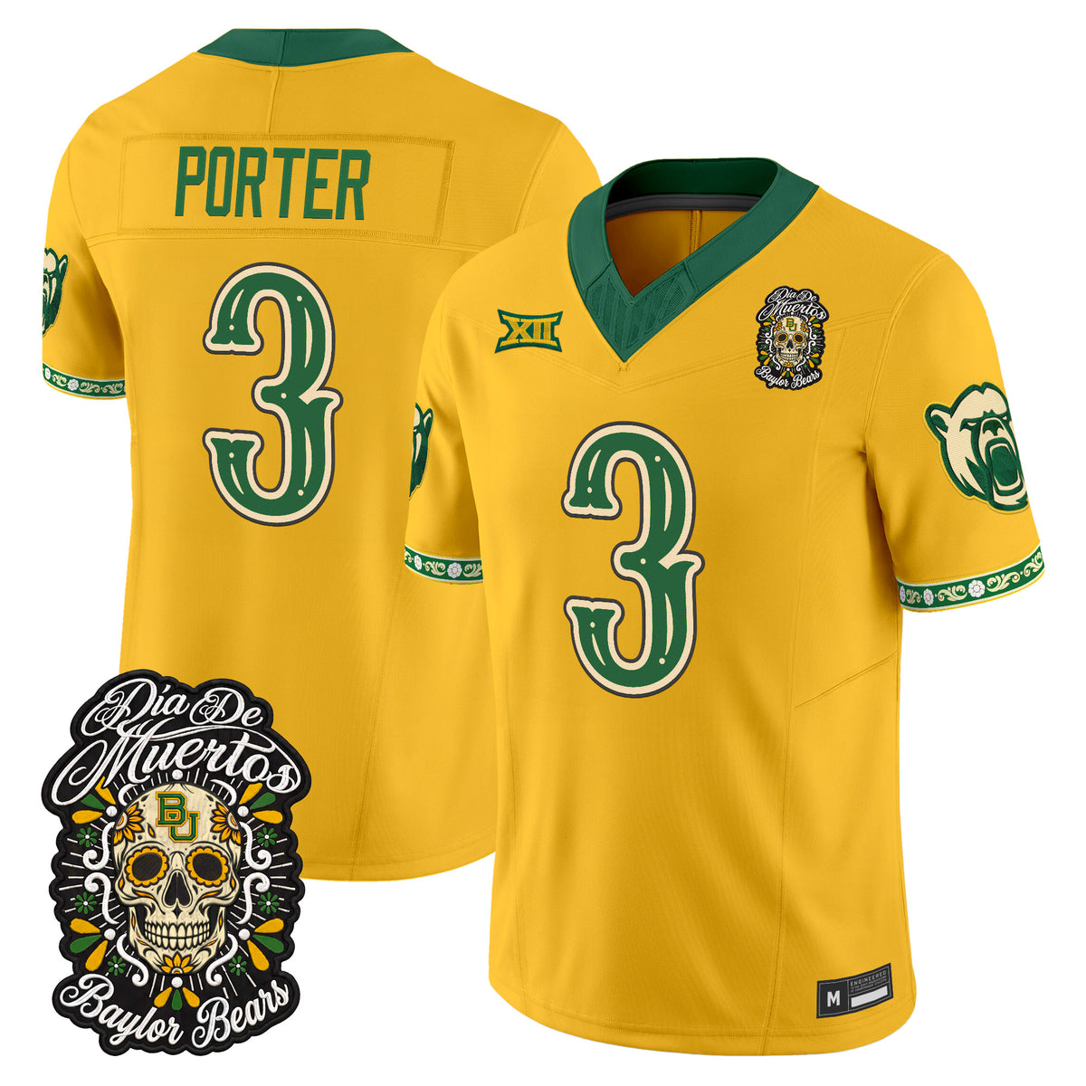 Baylor Bears Día de los Muertos Vapor Limited Jersey - Stitched