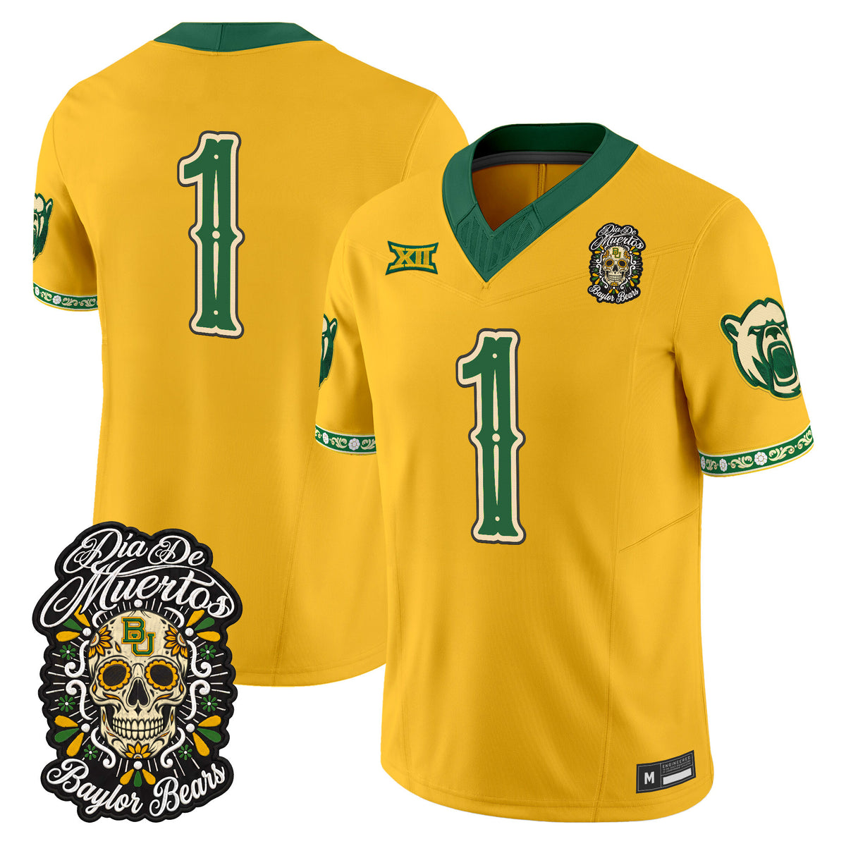 Baylor Bears Día de los Muertos Vapor Limited Jersey - Stitched