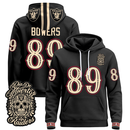  Las Vegas Raiders Día de los Muertos Premium Fleece Hoodie - Printed 