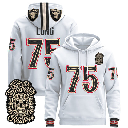  Las Vegas Raiders Día de los Muertos Premium Fleece Hoodie - Printed 