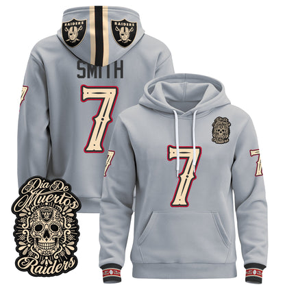  Las Vegas Raiders Día de los Muertos Premium Fleece Hoodie - Printed 