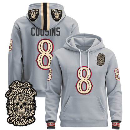  Las Vegas Raiders Día de los Muertos Premium Fleece Hoodie - Printed 
