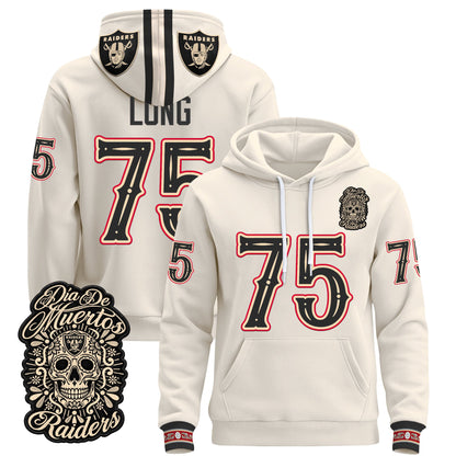  Las Vegas Raiders Día de los Muertos Premium Fleece Hoodie - Printed 