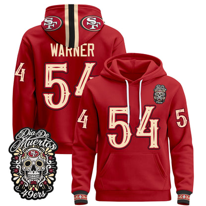  San Francisco 49ers Día de los Muertos Premium Fleece Hoodie - Printed 