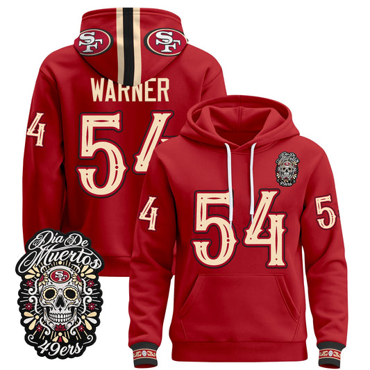  San Francisco 49ers Día de los Muertos Premium Fleece Hoodie - Printed 