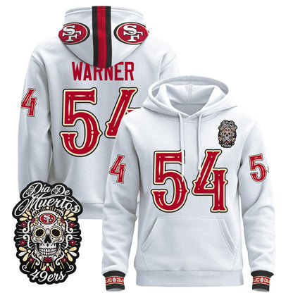  San Francisco 49ers Día de los Muertos Premium Fleece Hoodie - Printed 