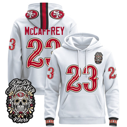  San Francisco 49ers Día de los Muertos Premium Fleece Hoodie - Printed 