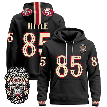  San Francisco 49ers Día de los Muertos Premium Fleece Hoodie - Printed 