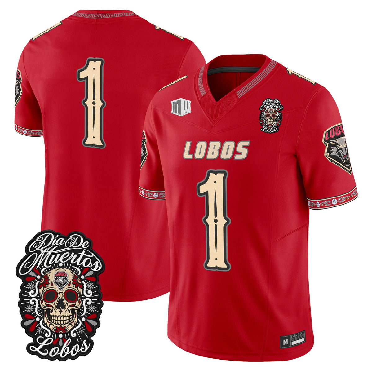  New Mexico Lobos Día de los Muertos Vapor Limited Jersey - Stitched