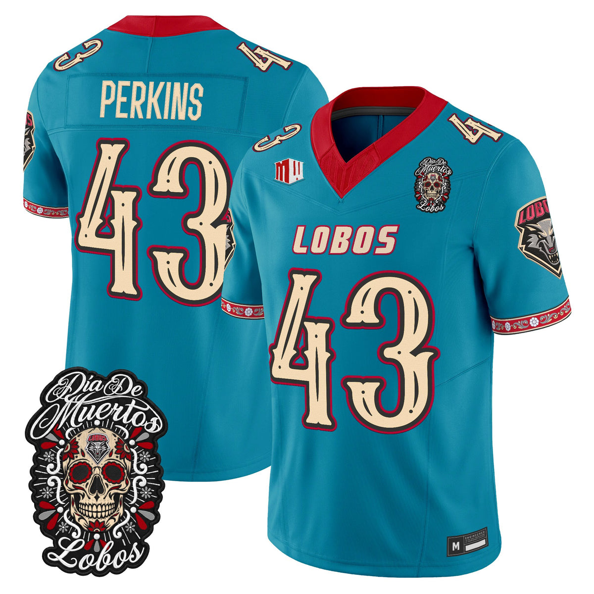  New Mexico Lobos Día de los Muertos Vapor Limited Jersey - Stitched