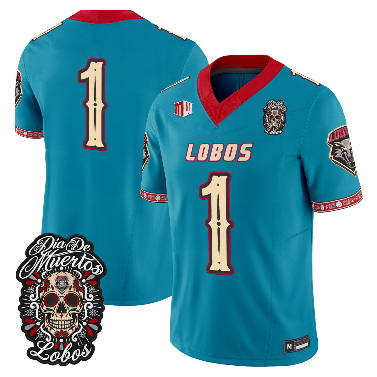  New Mexico Lobos Día de los Muertos Vapor Limited Jersey - Stitched