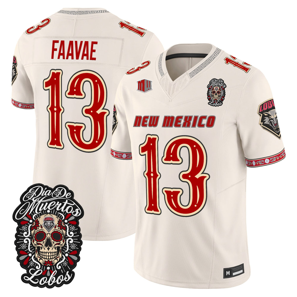  New Mexico Lobos Día de los Muertos Vapor Limited Jersey - Stitched