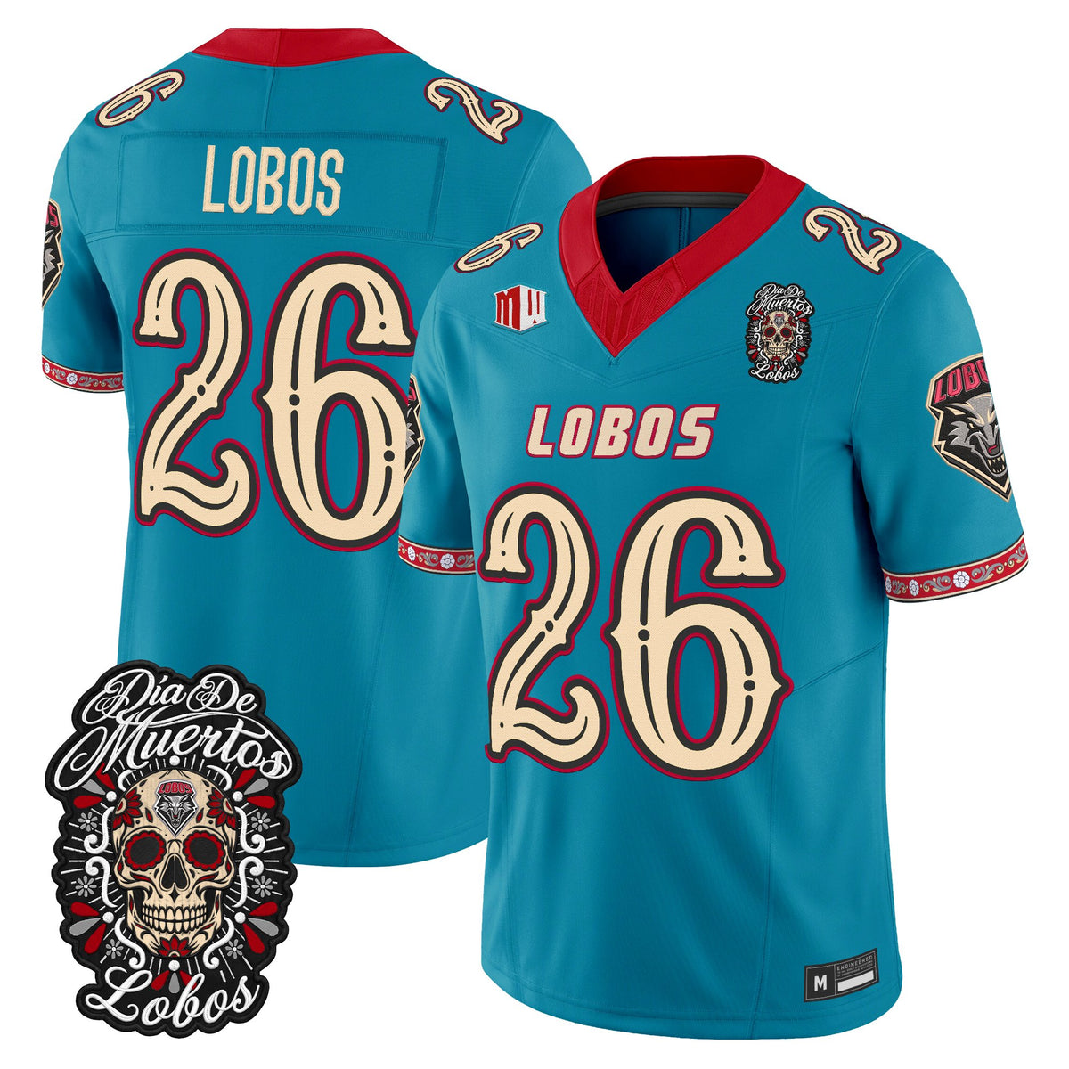 New Mexico Lobos Día de los Muertos Vapor Limited Jersey - Stitched