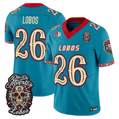  New Mexico Lobos Día de los Muertos Vapor Limited Jersey - Stitched