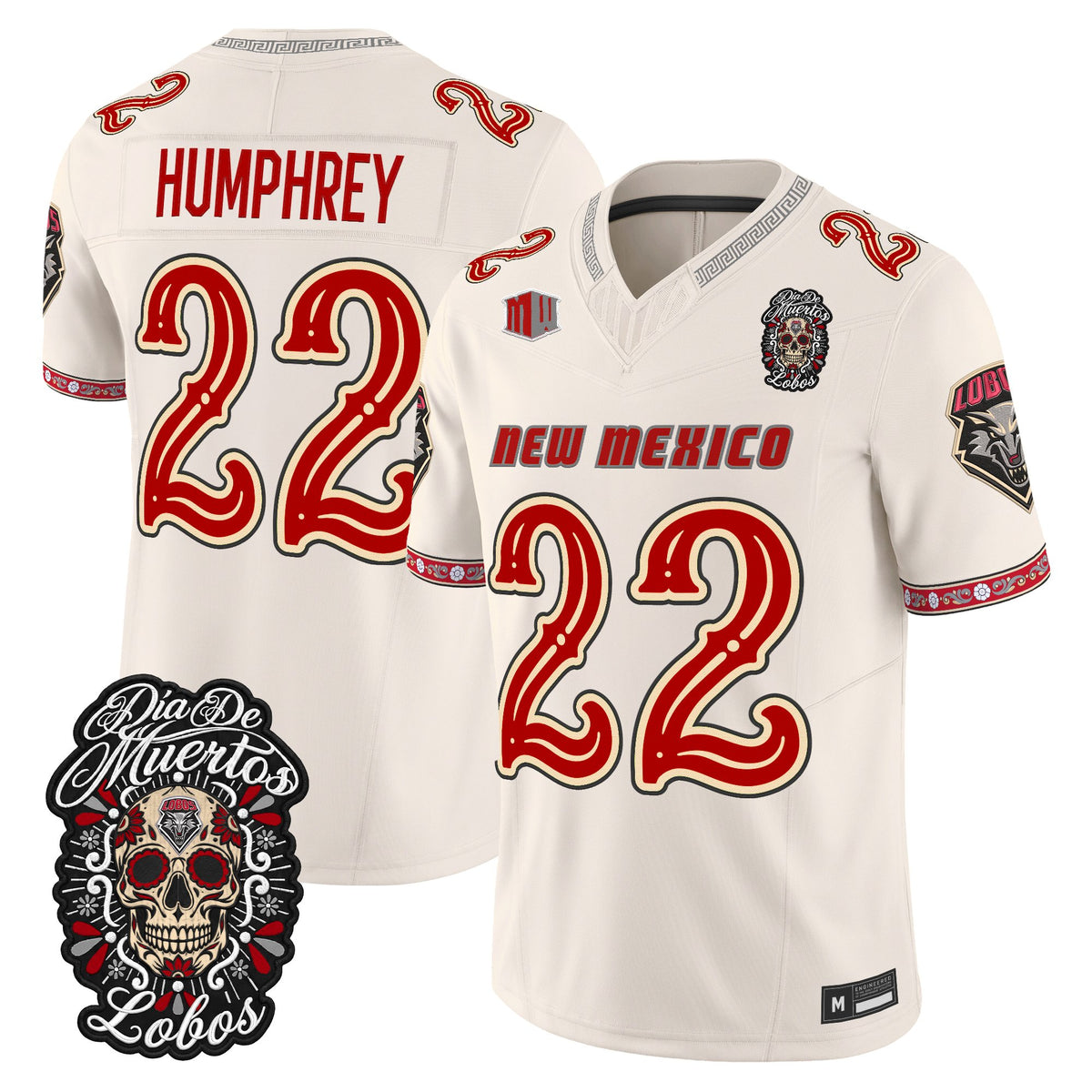  New Mexico Lobos Día de los Muertos Vapor Limited Jersey - Stitched