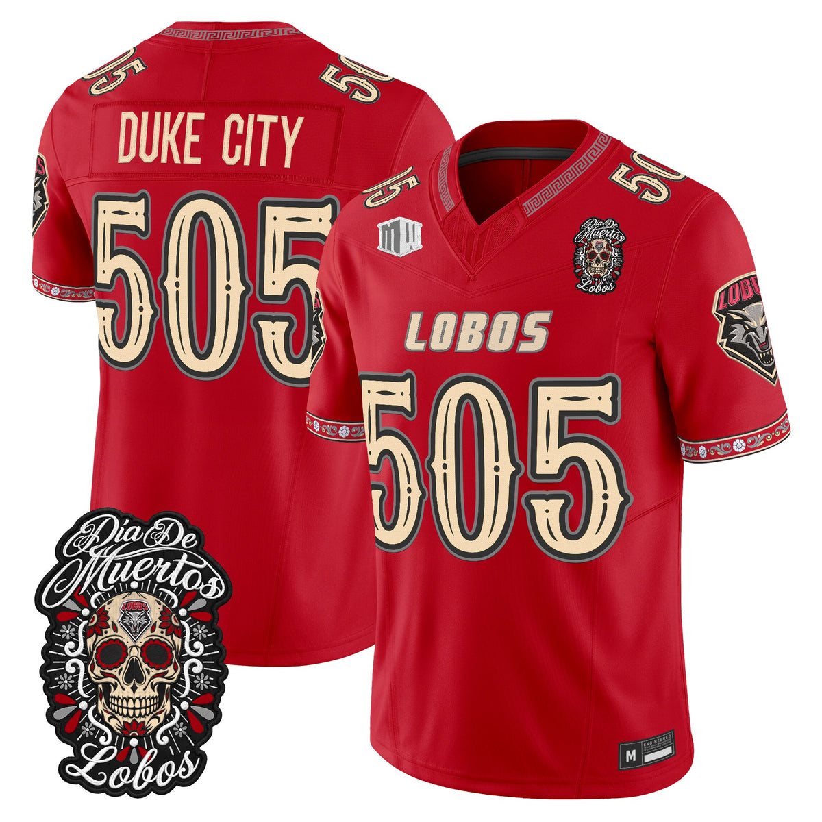  New Mexico Lobos Día de los Muertos Vapor Limited Jersey - Stitched