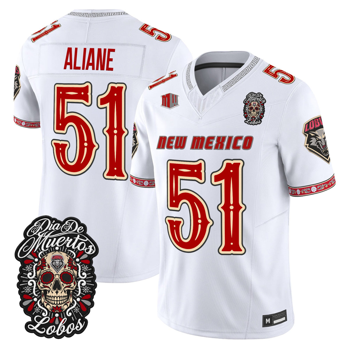  New Mexico Lobos Día de los Muertos Vapor Limited Jersey - Stitched