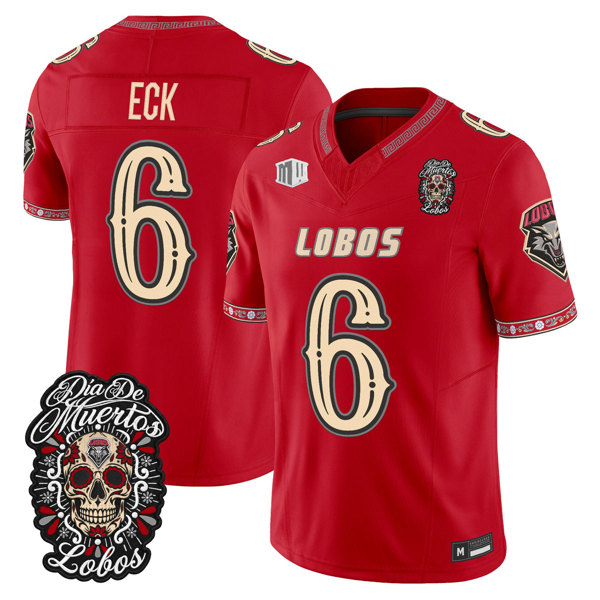  New Mexico Lobos Día de los Muertos Vapor Limited Jersey - Stitched