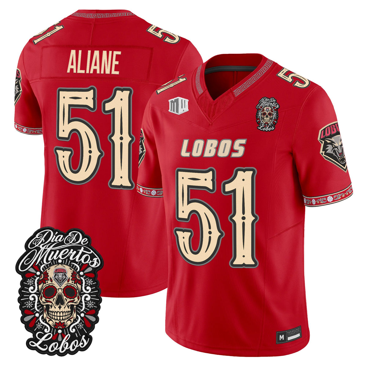  New Mexico Lobos Día de los Muertos Vapor Limited Jersey - Stitched