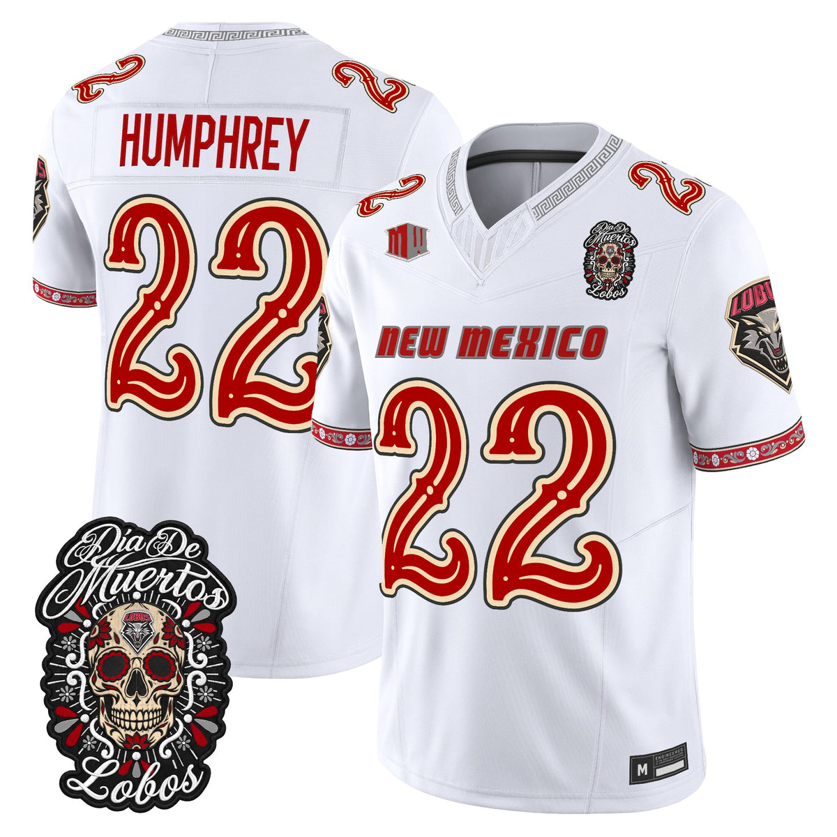  New Mexico Lobos Día de los Muertos Vapor Limited Jersey - Stitched