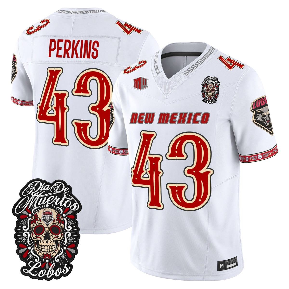  New Mexico Lobos Día de los Muertos Vapor Limited Jersey - Stitched