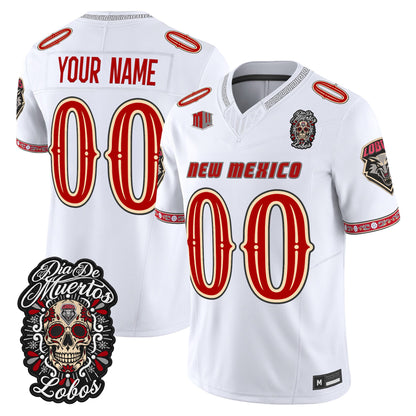 New Mexico Lobos Día de los Muertos Vapor Limited Custom Jersey - Stitched