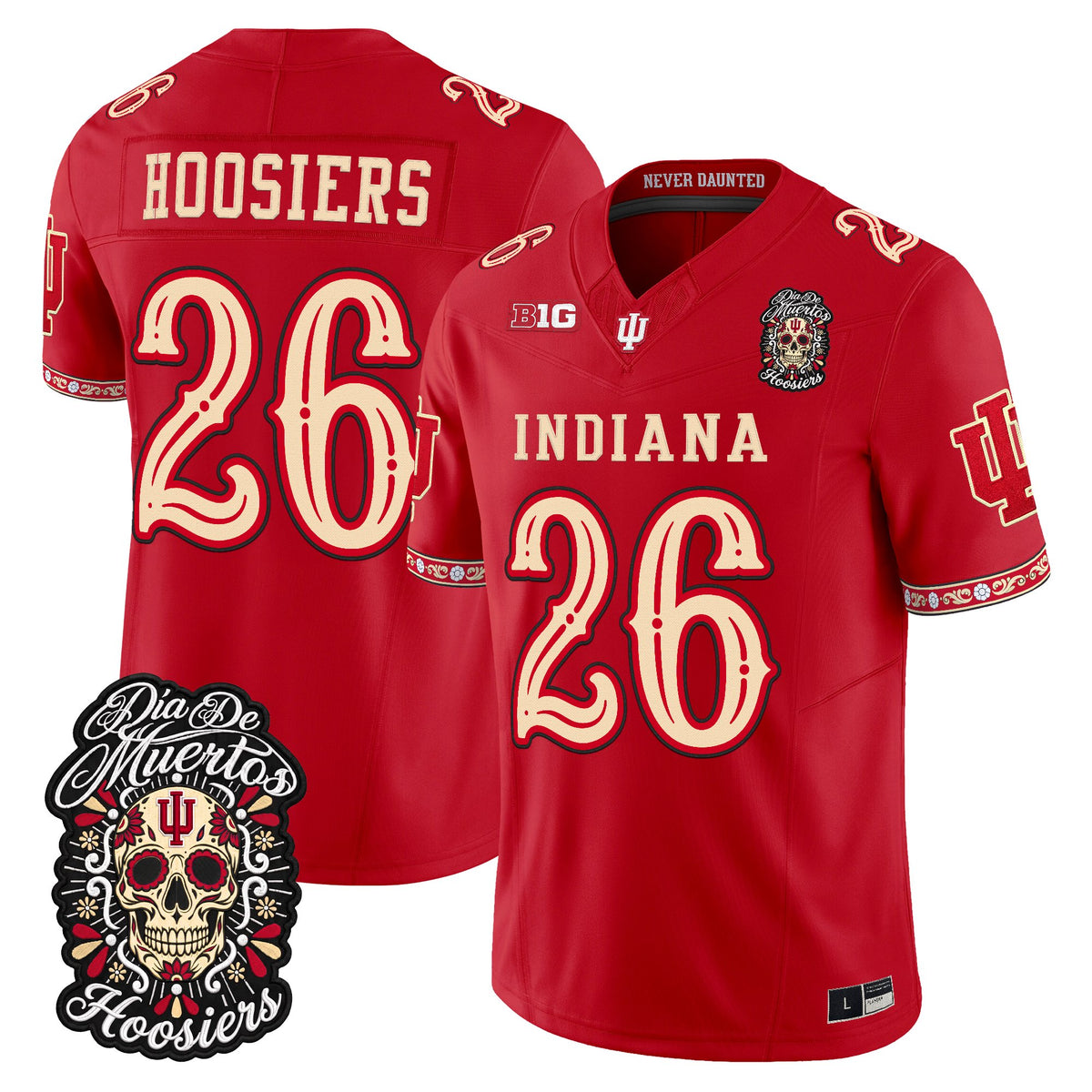  Indiana Hoosiers Día de los Muertos Vapor Limited Jersey - Stitched