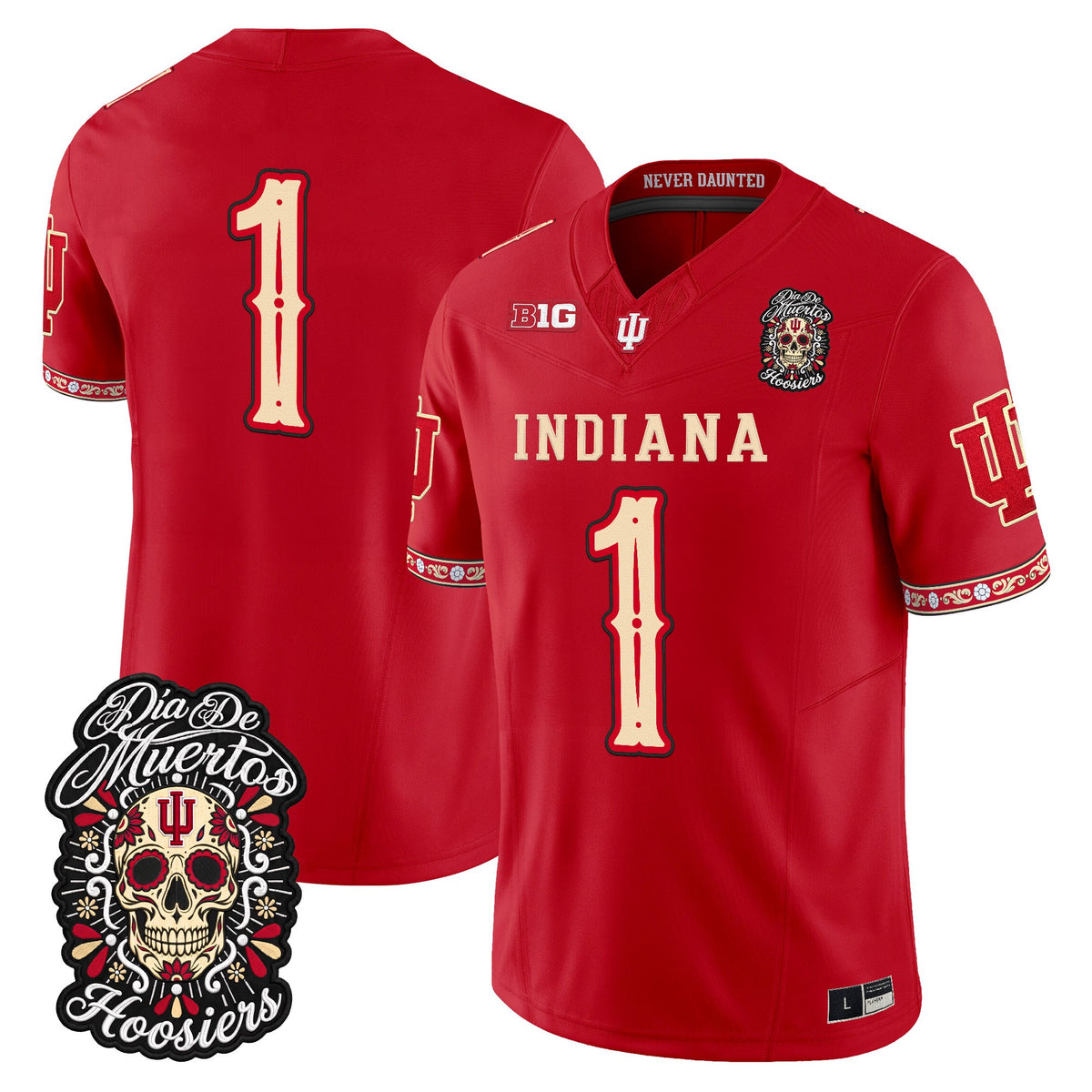  Indiana Hoosiers Día de los Muertos Vapor Limited Jersey - Stitched