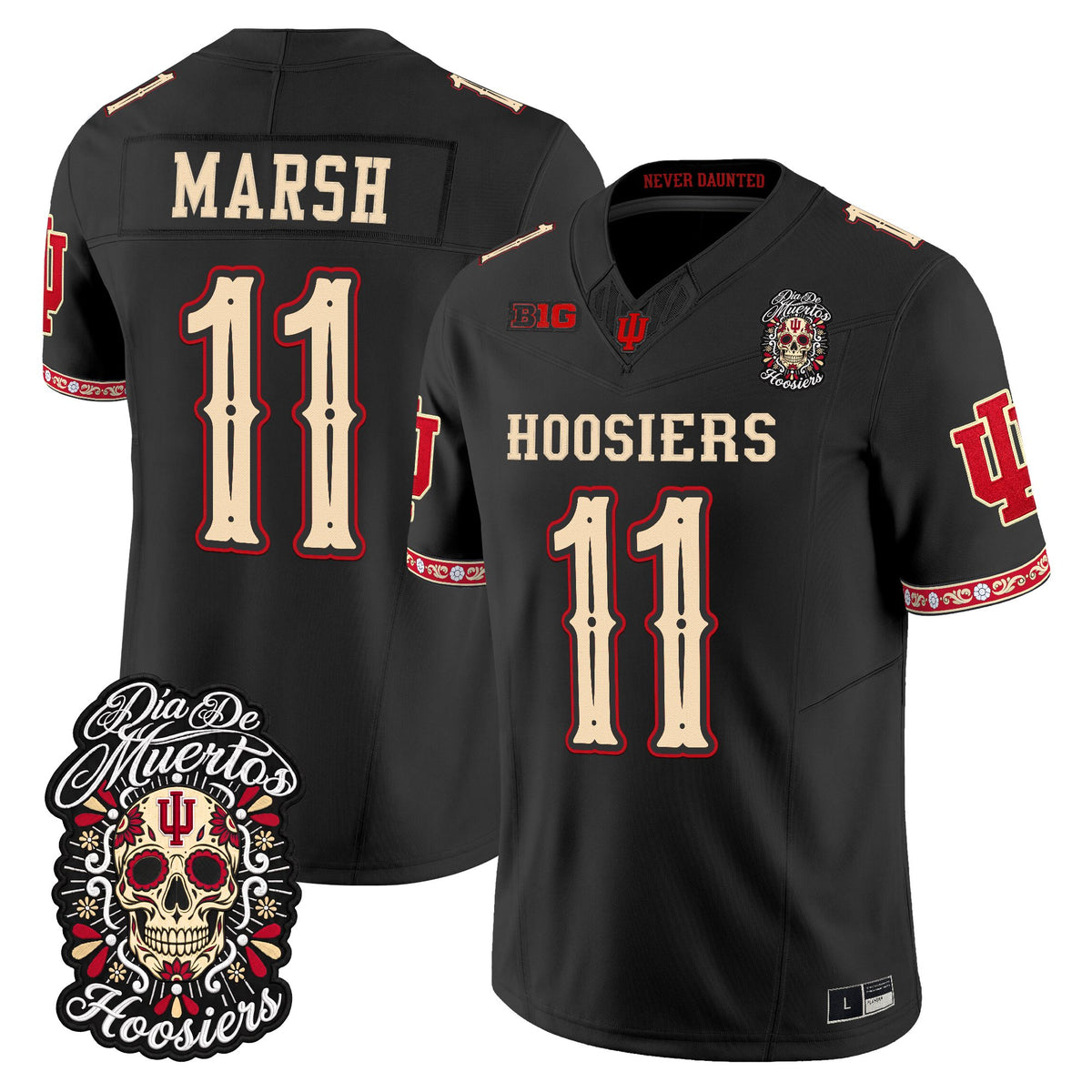  Indiana Hoosiers Día de los Muertos Vapor Limited Jersey - Stitched
