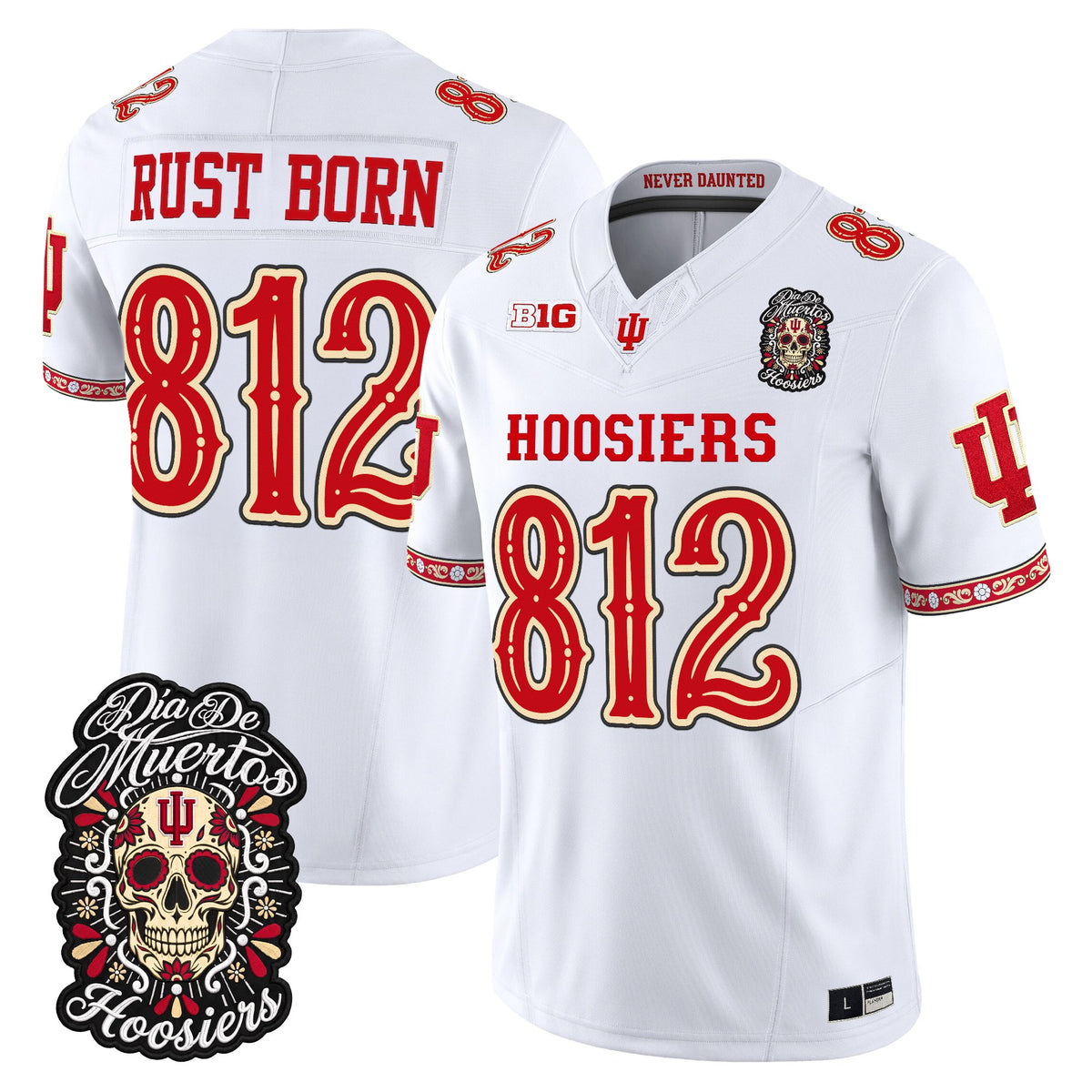  Indiana Hoosiers Día de los Muertos Vapor Limited Jersey - Stitched