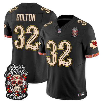 Kansas City Chiefs Día de los Muertos Vapor Limited Jersey - Stitched