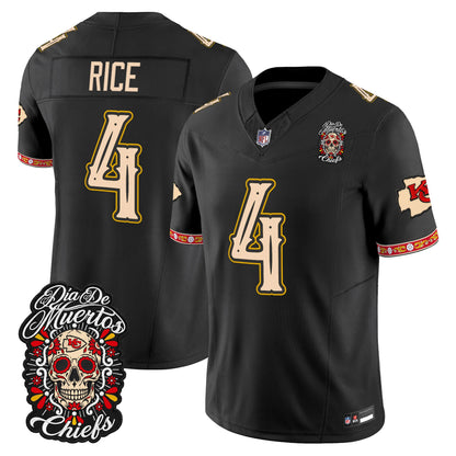 Kansas City Chiefs Día de los Muertos Vapor Limited Jersey - Stitched