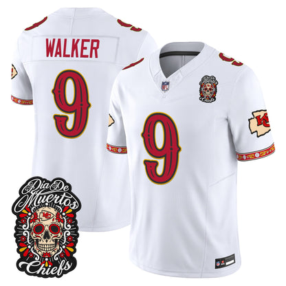 Kansas City Chiefs Día de los Muertos Vapor Limited Jersey - Stitched