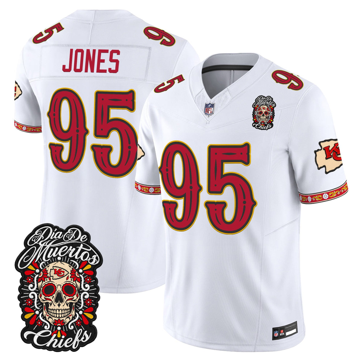 Kansas City Chiefs Día de los Muertos Vapor Limited Jersey - Stitched