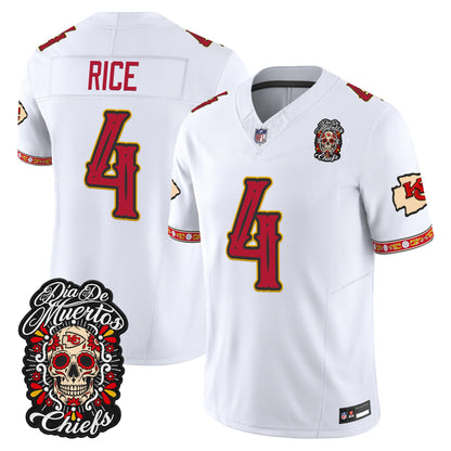 Kansas City Chiefs Día de los Muertos Vapor Limited Jersey - Stitched