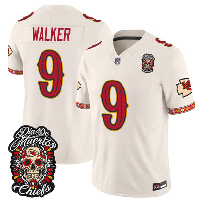 Kansas City Chiefs Día de los Muertos Vapor Limited Jersey - Stitched