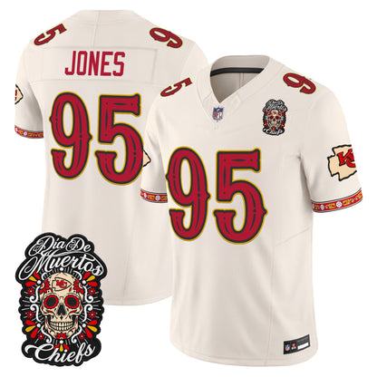 Kansas City Chiefs Día de los Muertos Vapor Limited Jersey - Stitched