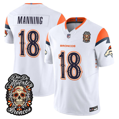 Denver Broncos Día de los Muertos Vapor Limited Jersey - Stitched