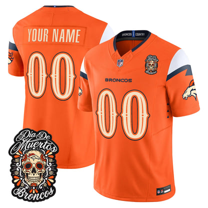 Denver Broncos Día de los Muertos Vapor Limited Custom Jersey - Stitched
