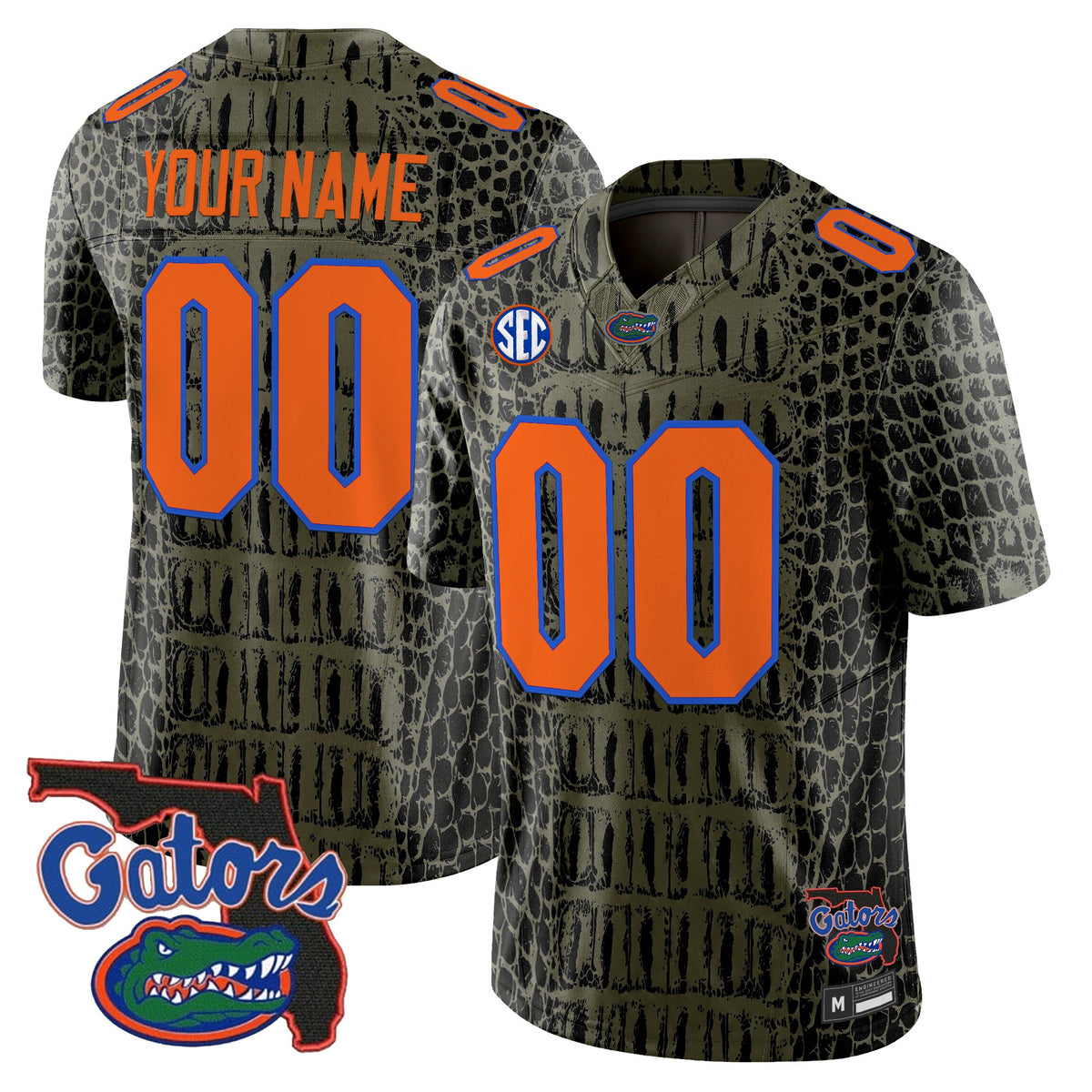 Florida Gators Olive Vapor Limited Custom Jersey - Stitched