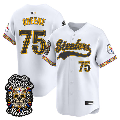 Men's Pittsburgh Steelers Día de los Muertos Vapor Limited Baseball Jersey - Stitched