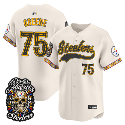 Men's Pittsburgh Steelers Día de los Muertos Vapor Limited Baseball Jersey - Stitched
