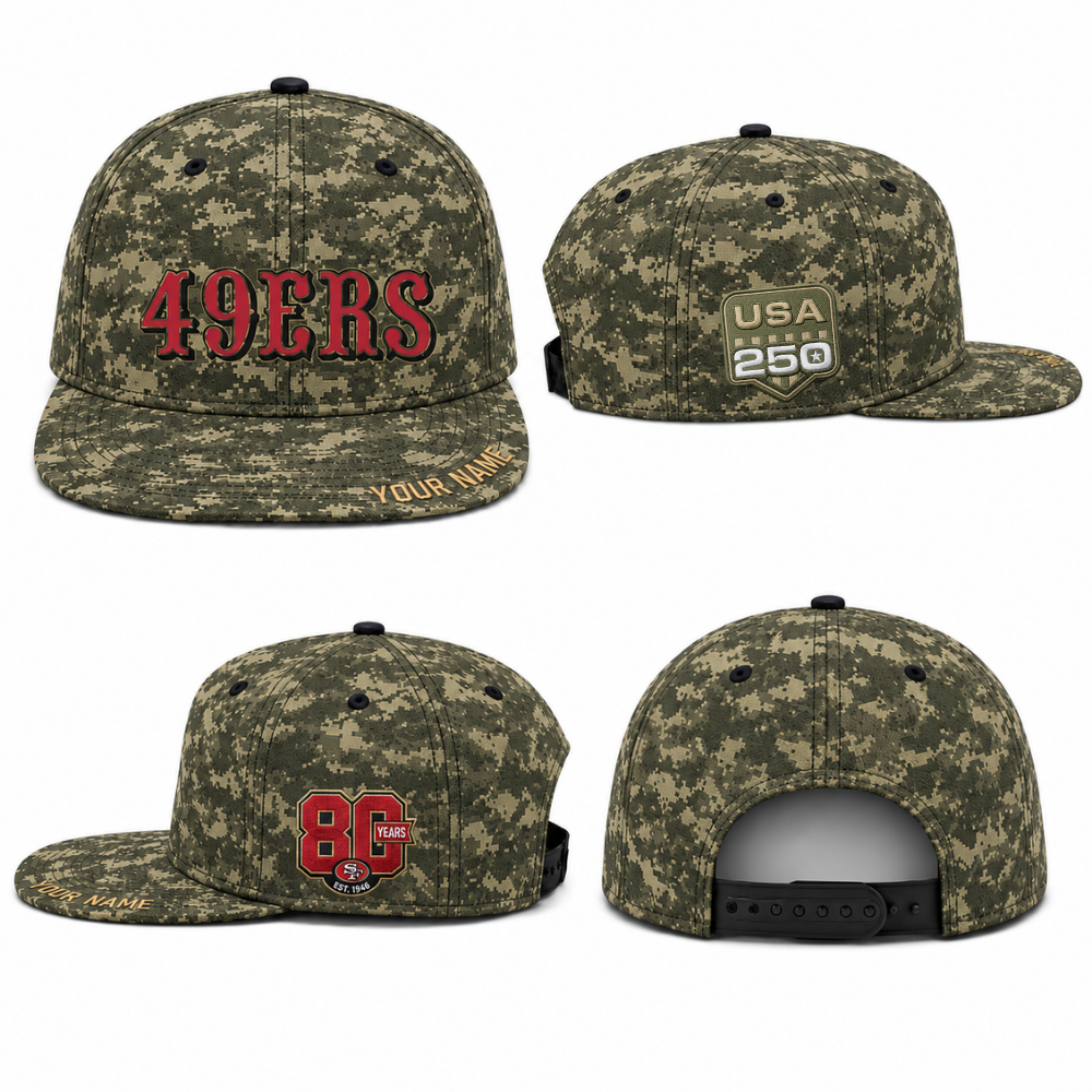 SF Salute To Service Personalized Snapback Cap - Printed