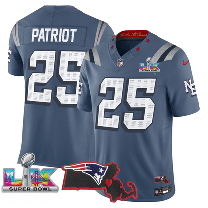 NE SB LX Game Patch Vapor Limited Jersey - All Stitched